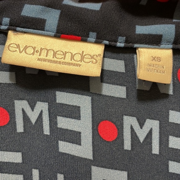 Blue and Red Blouse. Eva Mendes Collection at New York & Company. Size XS - Picture 2 of 4